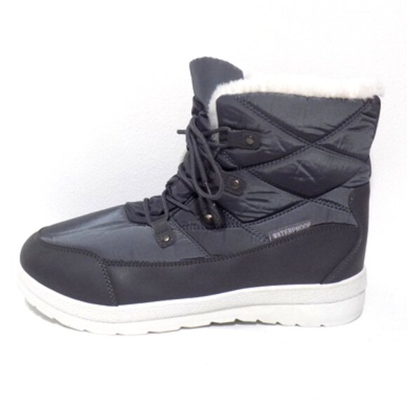 3M Thinsulate Women’s Gray with White Faux Fur Waterproof Winter Boots – Size 11 - Picture 7 of 10